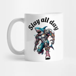 Cyber Shark: Slay All Day Mug
